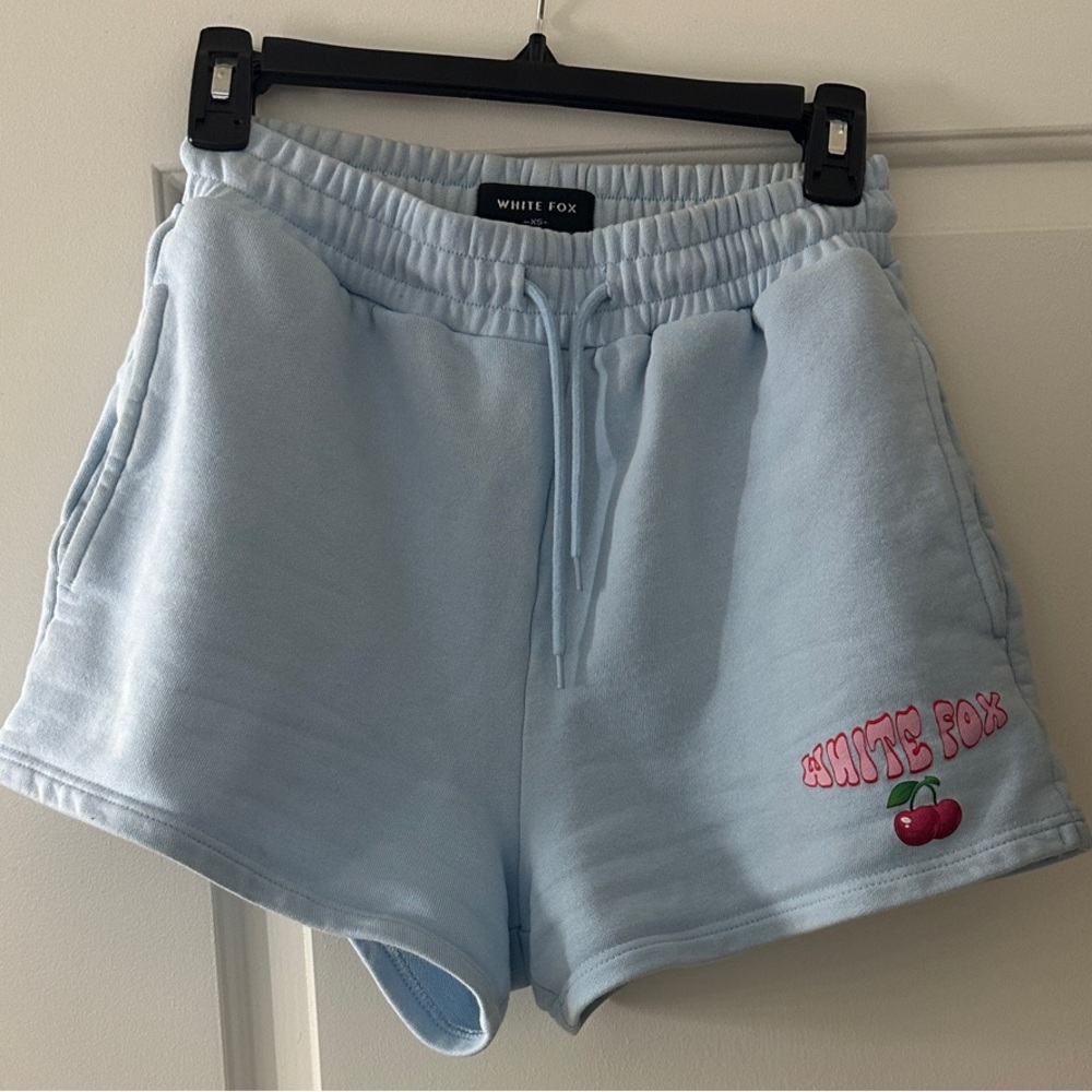 White fox Light Blue lounge Shorts XS